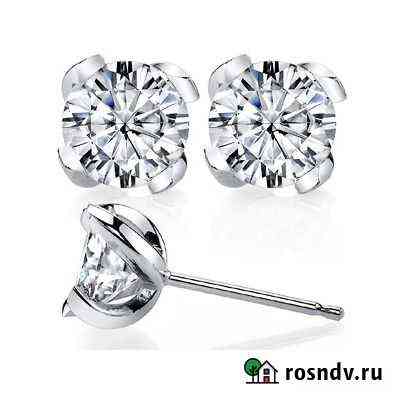 Серьги пусеты Riley с бриллиантами 0,8 карат Волгоград