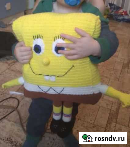 Игрушка Спанч боб вязаная Липецк - изображение 1