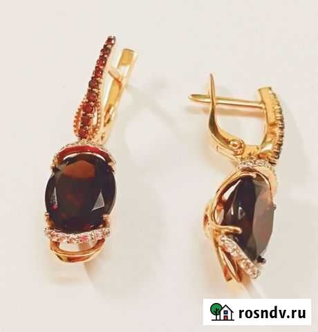 Серьги Золото 585 Красный 4,66г Челябинск - изображение 1