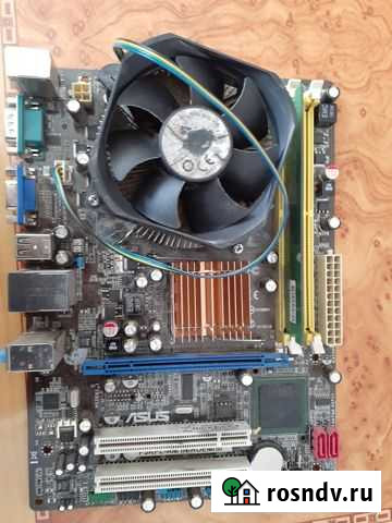 Мат. плата asus P5KPL + процессор+озу 1Гб Комсомольск-на-Амуре - изображение 1