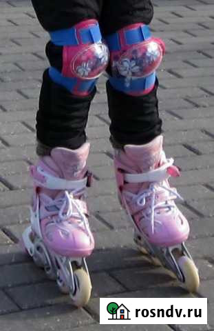 Ролики раздвижные Trek розовые 28-30 Москва - изображение 1