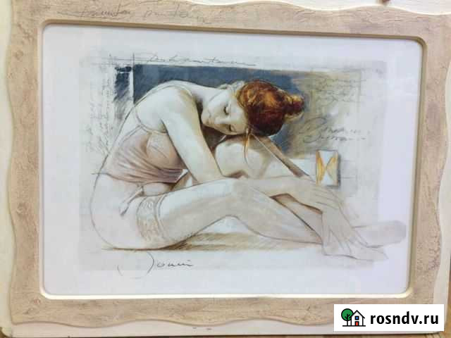 Большая Картина в деревянной раме под стеклом Владимир - изображение 1