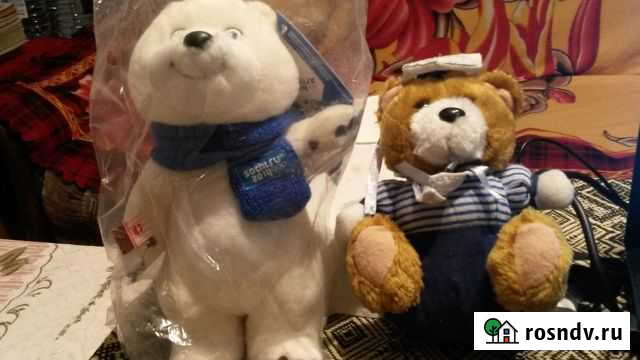 Мягкие игрушки- мишка олимпийский и моряк Оренбург - изображение 1