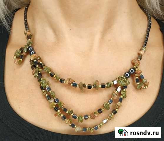 Ожерелье из бус, серьги серебро Тюмень - изображение 1