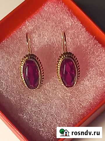 Серьги золотые 583 проба СССР Владимир - изображение 1