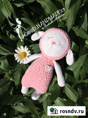 Вязаная игрушка овечка-сплюшка Саранск - изображение 1