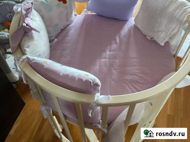 Простынь на круглую кроватку 75 см Москва - изображение 1