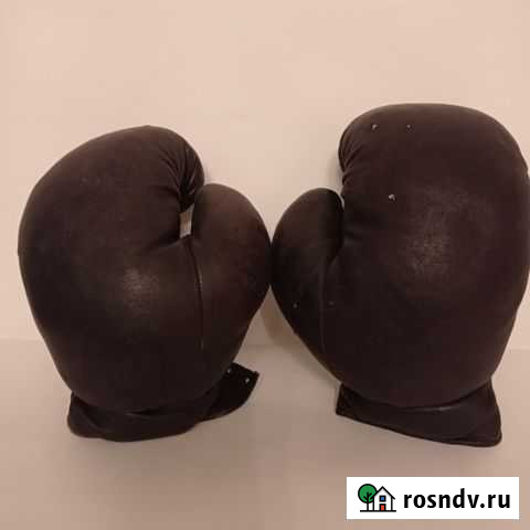 Боксерские перчатки СССР, кожаные Москва - изображение 1