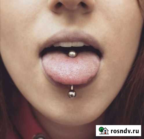 Пирсинг язык сосок штанга титан Старый Оскол - изображение 1