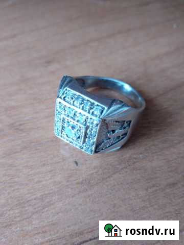 Мужская печатка серебро р.21.5 Славгород - изображение 1