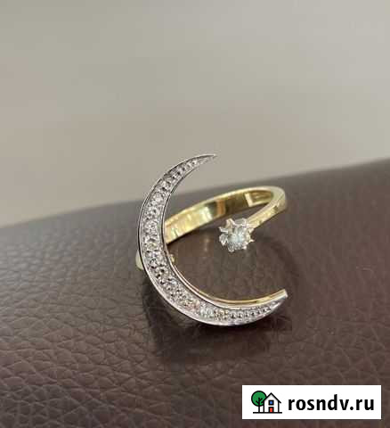 Золотое кольцо с бриллиантами 585 Махачкала - изображение 1