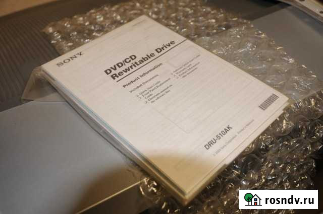 Продам набор документов к DVD Sony DRU-510 AK Ковров - изображение 1