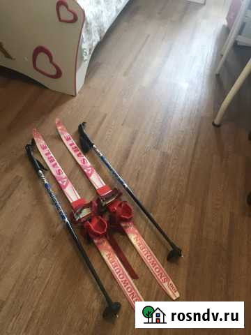 Лыжи детские с креплением Самара - изображение 1