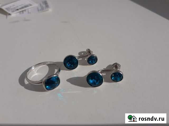 Серьги с кольцом sokolov. 2 комплекта Краснодар - изображение 1