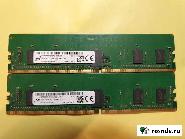 DDR4 ECC REG 8GB 2666Mhz серверная память (много) Кирово-Чепецк - изображение 1