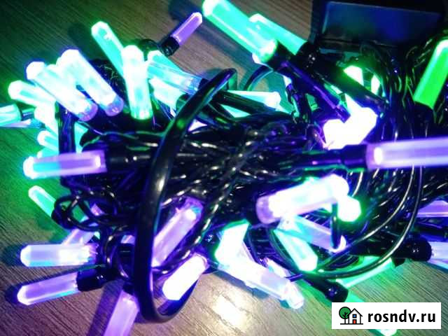 Новая Светодиодная гирлянда 9 метров,8 режимов Абакан - изображение 1