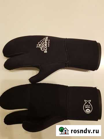 Перчатки рукавицы трёхпалые scorpena 7мм XL Щербинка - изображение 1