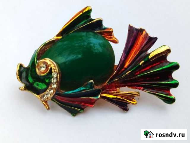 Брошь винтажная брошка Радужная рыбка Калининград - изображение 1