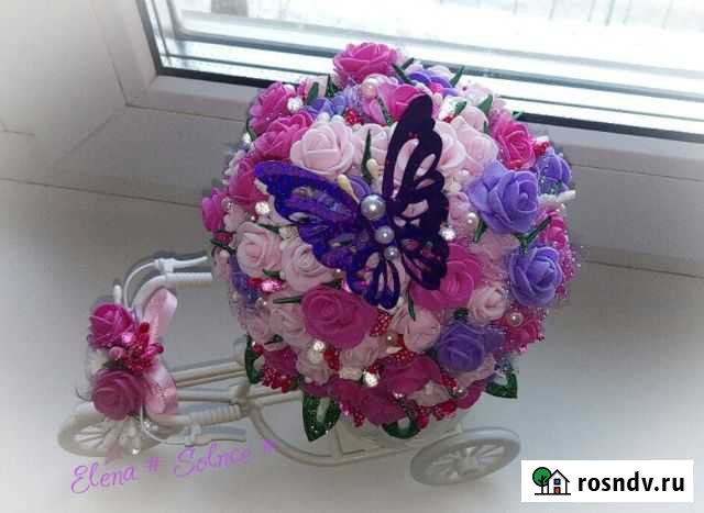 Вело Букет/топиарий интерьерный/подарок Омск - изображение 1