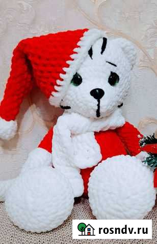 Вязаный тигр. Игрушки ручной работы Тула - изображение 1