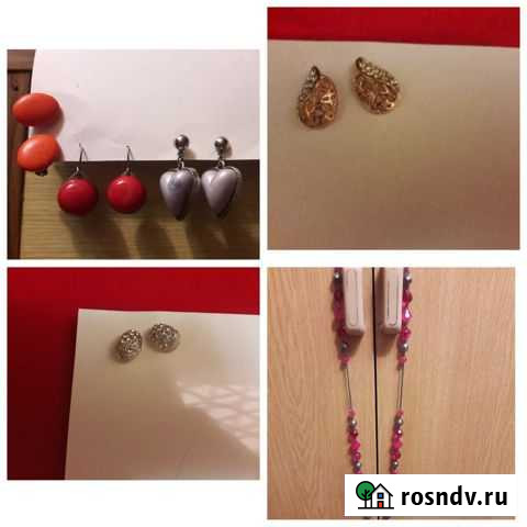 Бижутерия. Серьги, клипсы, бусы, кольца Тамбов - изображение 1