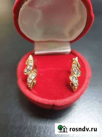 Серьги золотые Бийск - изображение 1