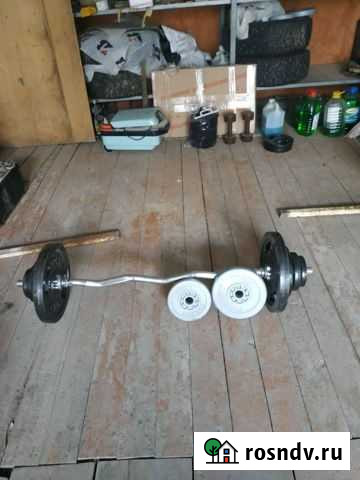 Штанга и гантели Строитель - изображение 1