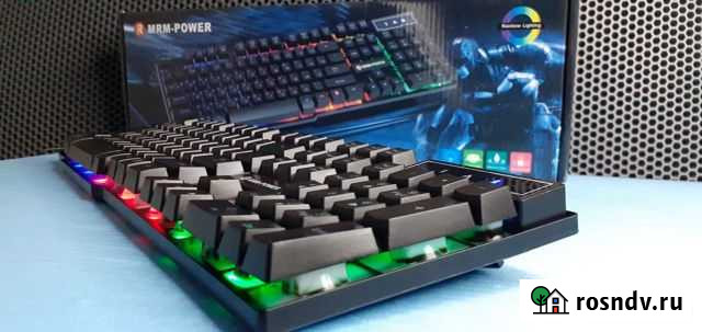 Игровая клавиатура с подсветкой Rainbow Light Самара - изображение 1