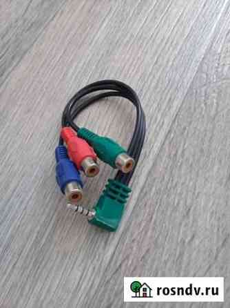 Композитный кабель переходник Jack 3.5 - 3RCA мама Ульяновск