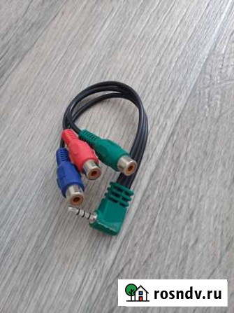 Композитный кабель переходник Jack 3.5 - 3RCA мама Ульяновск - изображение 1