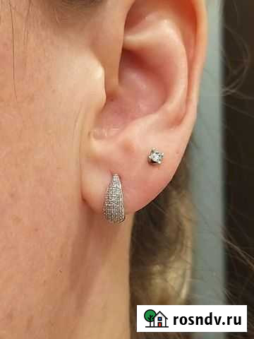 Золотые серьги с бриллиантами Одинцово - изображение 1