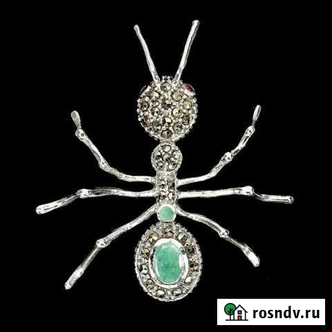 Брошь Паук с изумрудами Мурманск - изображение 1