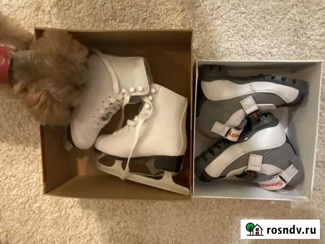 Коньки и лыжные ботинки Североморск - изображение 1