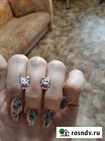 Серьги детские, женские/ серебро+эмаль Челябинск - изображение 1