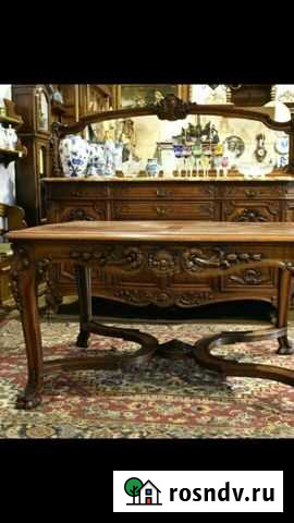 Стол массив дуба резьба по дереву Уфа - изображение 1