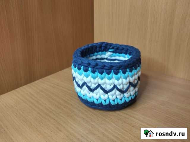 Корзинка из трикотажной пряжи Казань - изображение 1