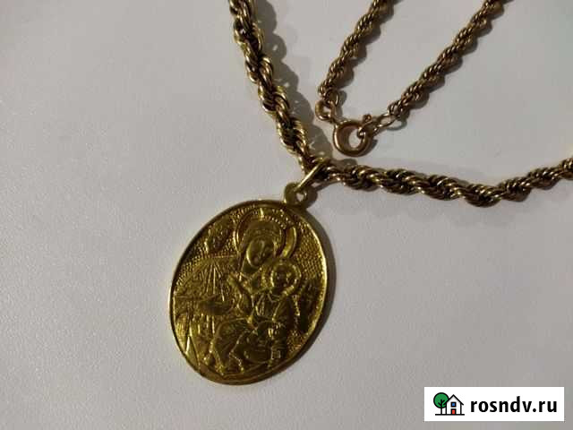 Золотая цепочка с кулоном Владикавказ - изображение 1