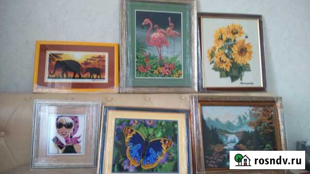 Продаю картины ручной работы, бисер и крестик Краснодар - изображение 1