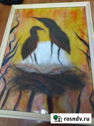 Картина из шерсти Курган - изображение 1