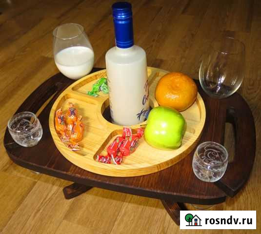 Винный столик из массива с менажницей Ульяновск - изображение 1