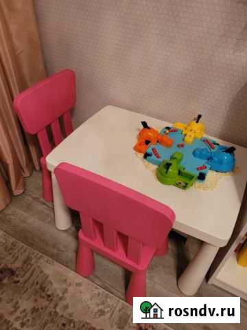 Стол и 2 стула икеа маммут Воронеж - изображение 1