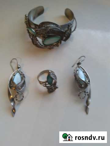 Браслет. серьги и кольцо. Комплект Сергиев Посад - изображение 1