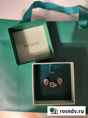 Комплект с аметистами и фионитами Астрахань - изображение 1