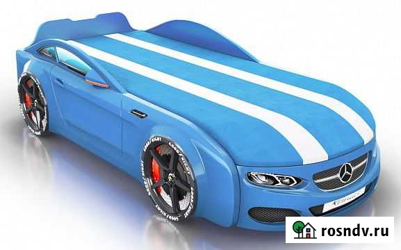 Кроватки-машинки Romack Junior AMG голубой 3D Великий Новгород - изображение 1
