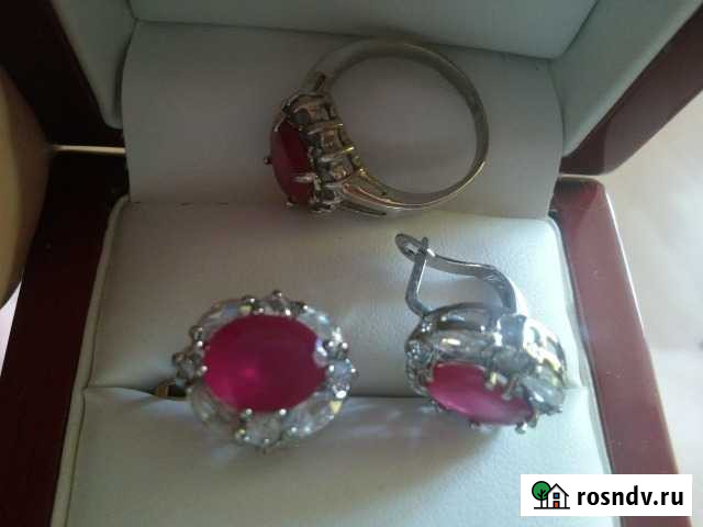 Рубиновые серьги+кольцо Екатеринбург - изображение 1