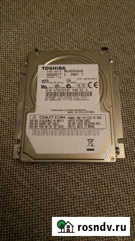 Жесткий диск Toshiba MK6034GAX, 60 Гб Калуга - изображение 1