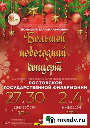 Большой Новогодний концерт сегодня Ростов-на-Дону - изображение 1
