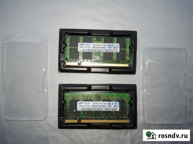 Модуль памяти samsung sodimm DDR2 800(6400),1Гб Новомосковск - изображение 1