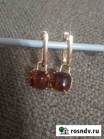 Серьги с янтарём из серебра Брянск - изображение 1