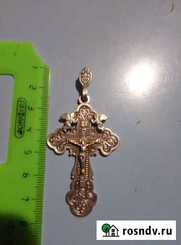 Мужская серебряная цепь с крестом Мичуринск - изображение 1